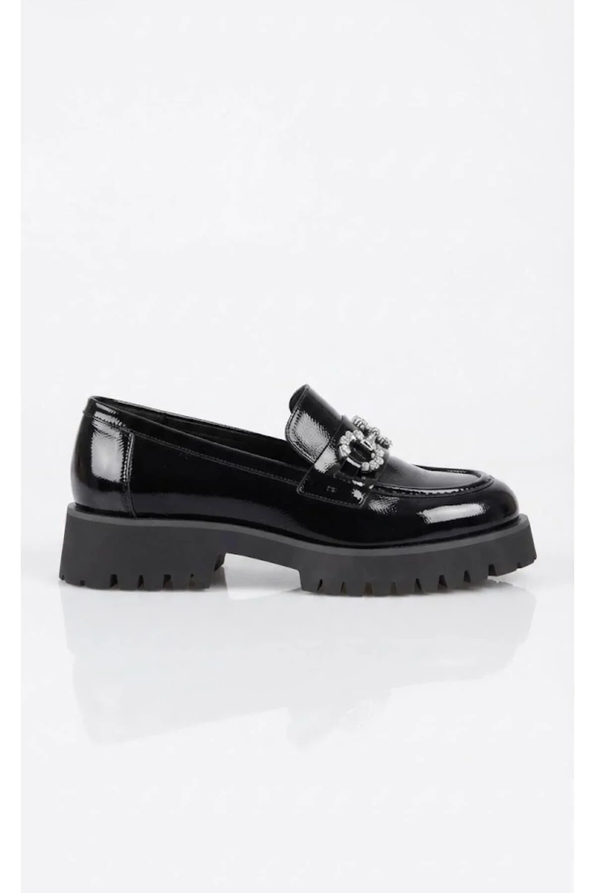 Mocasa 3 Cm Kalın Taban Toka Detaylı Süet Loafer